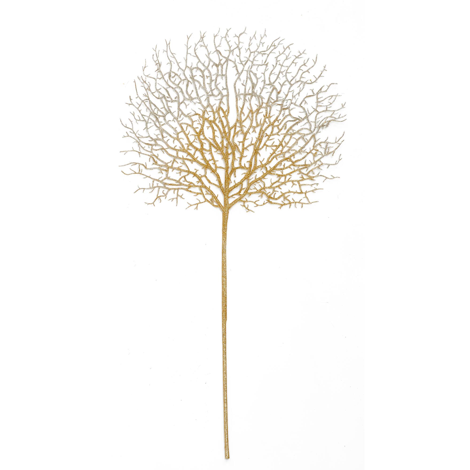 30" Artificial Christmas Glittered Coral Sprays